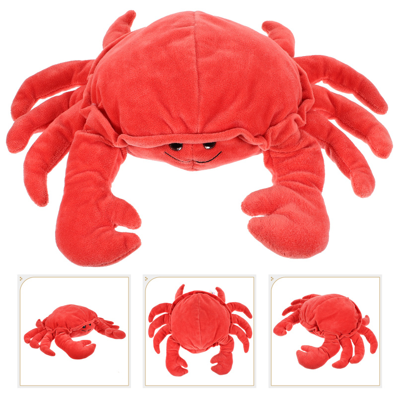 UEETIQ Decorative Hand Puppet Toy Animal Toys Cartoon Puppets Crab Doll Stuffed Pig Plush Animals Parent-child