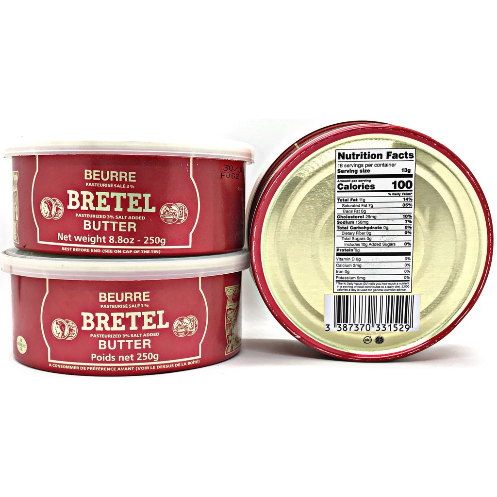 Date 12/25  Bơ Bretel Pháp / Bơ đồng tiền Pháp  250gr / Bretel Butter