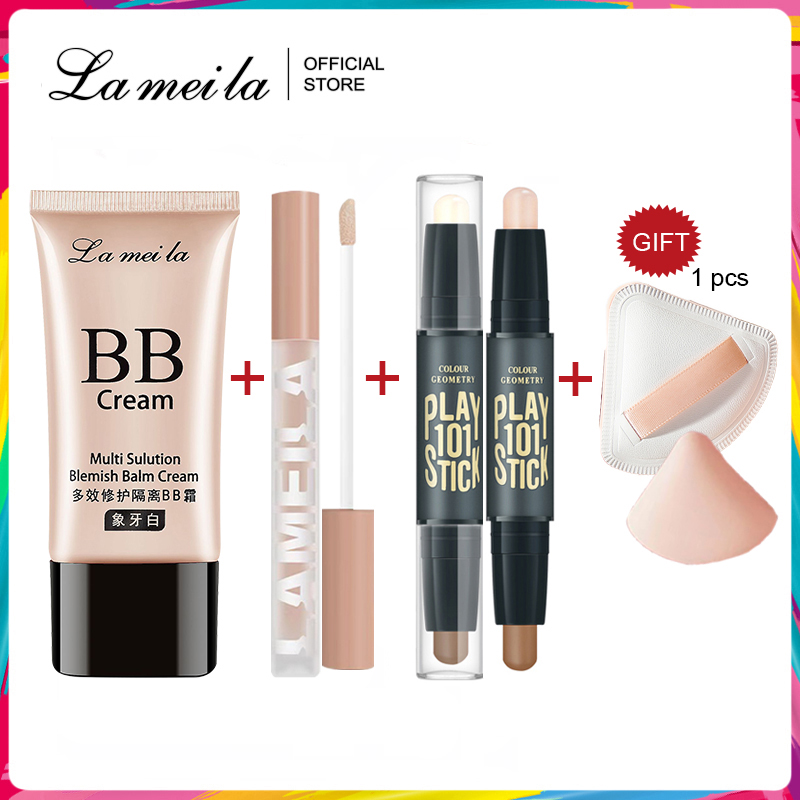 Lameila Makeup Kit Beauty Set Bb Cream Concealer Face Contour Highlighter Stick Lazada Ph 2773