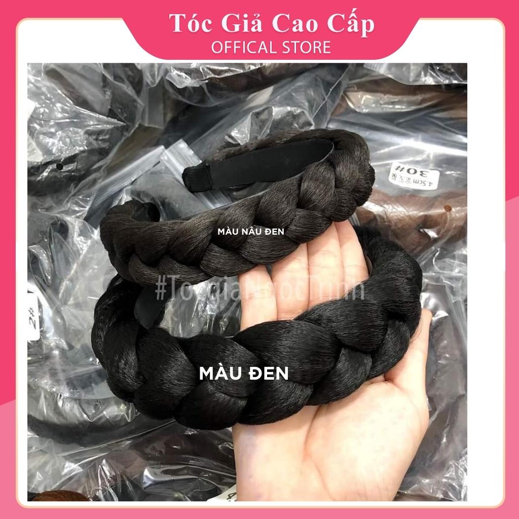 Tóc giả nữ đẹp băng đô tết tóc bấm phồng 5cm