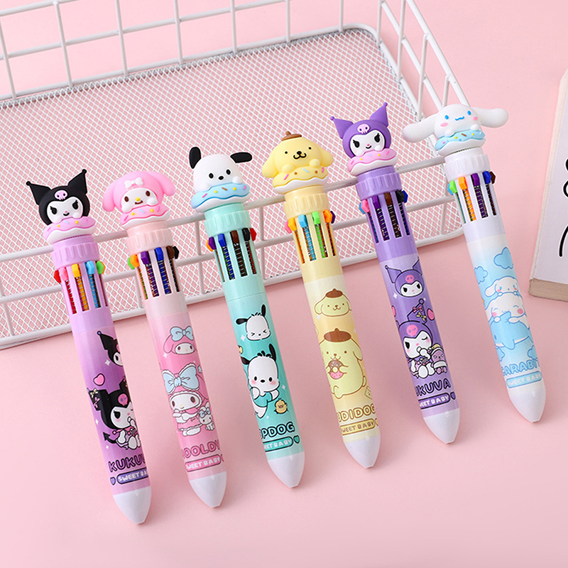 Sanrio%20Press%20Ten%20Color%20Ballpoint%20Pen%20Cartoon%20Kawaii%20Kuromi%20Multi-color%20Students%20Gel%20Pen%20Melody%20Sanrio%20Stationery%20Write%20Cute%20Pens%20-%20Image%207