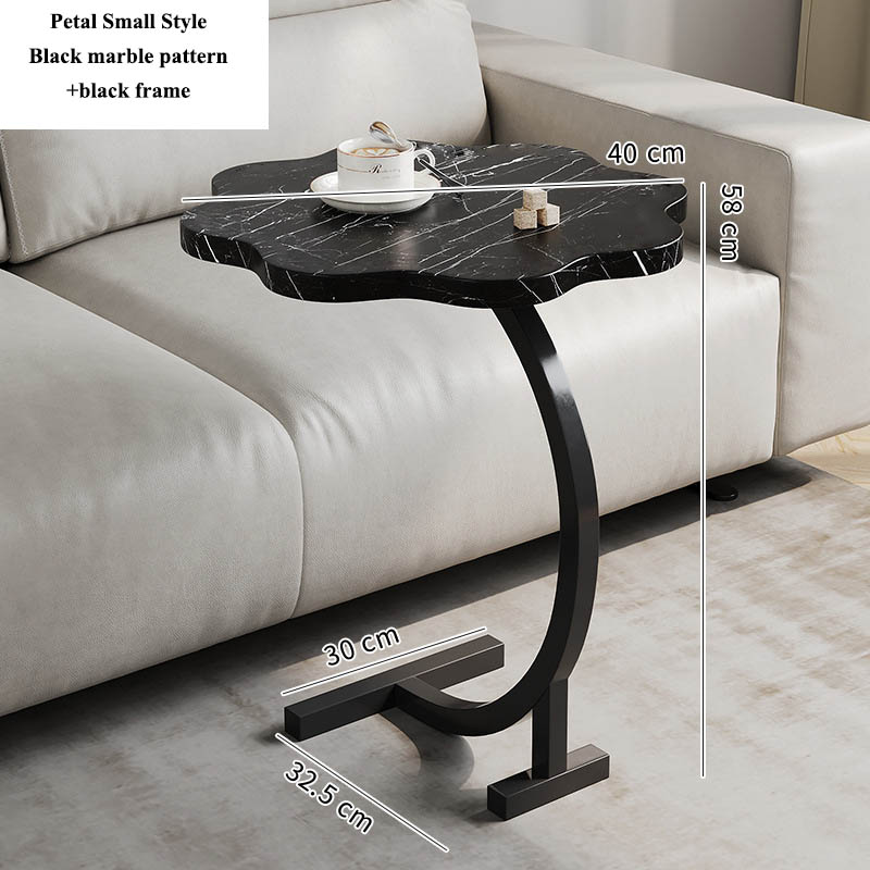 ZUOGUAN Sofa side table, small coffee table, mini storage rack, internet celebrity small round table, simple household cloud tea table, bedside cabinet