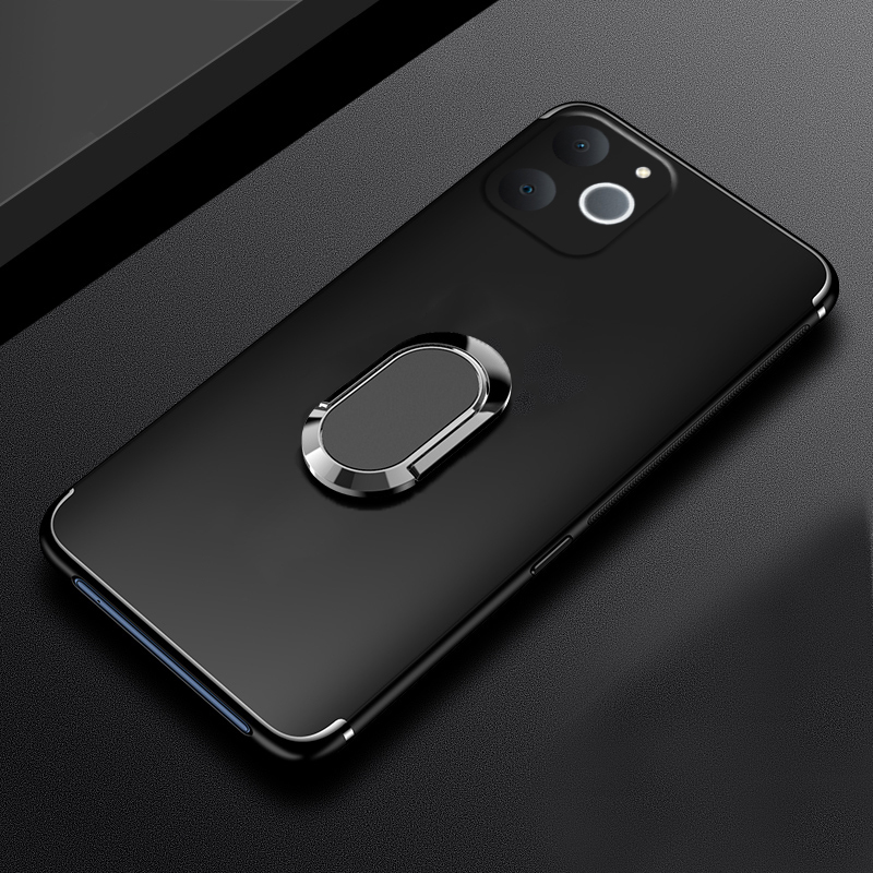 For Realme Note 70 Phone Case Soft Silicone Metal Ring Kickstand Bracket 360 Degree Rotation Car Holder for Realme Note 70 Cover Casing HP.