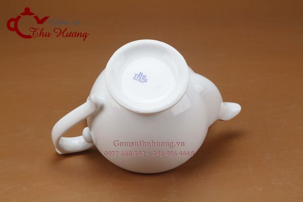 Bộ ấm chén Bát Tràng dáng Cúp S2 vàng kim