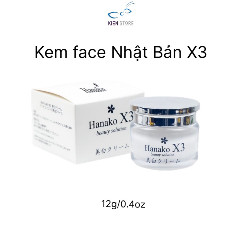 Kem face nhật bản dưỡng trắng da hanako x3 12g/0.4oz