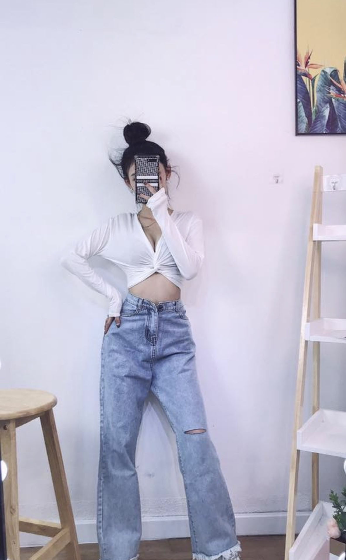 [HCM]ÁO THUN TAY DÀI CROPTOP XOẮN EO [Giá gốc tận xưởng]