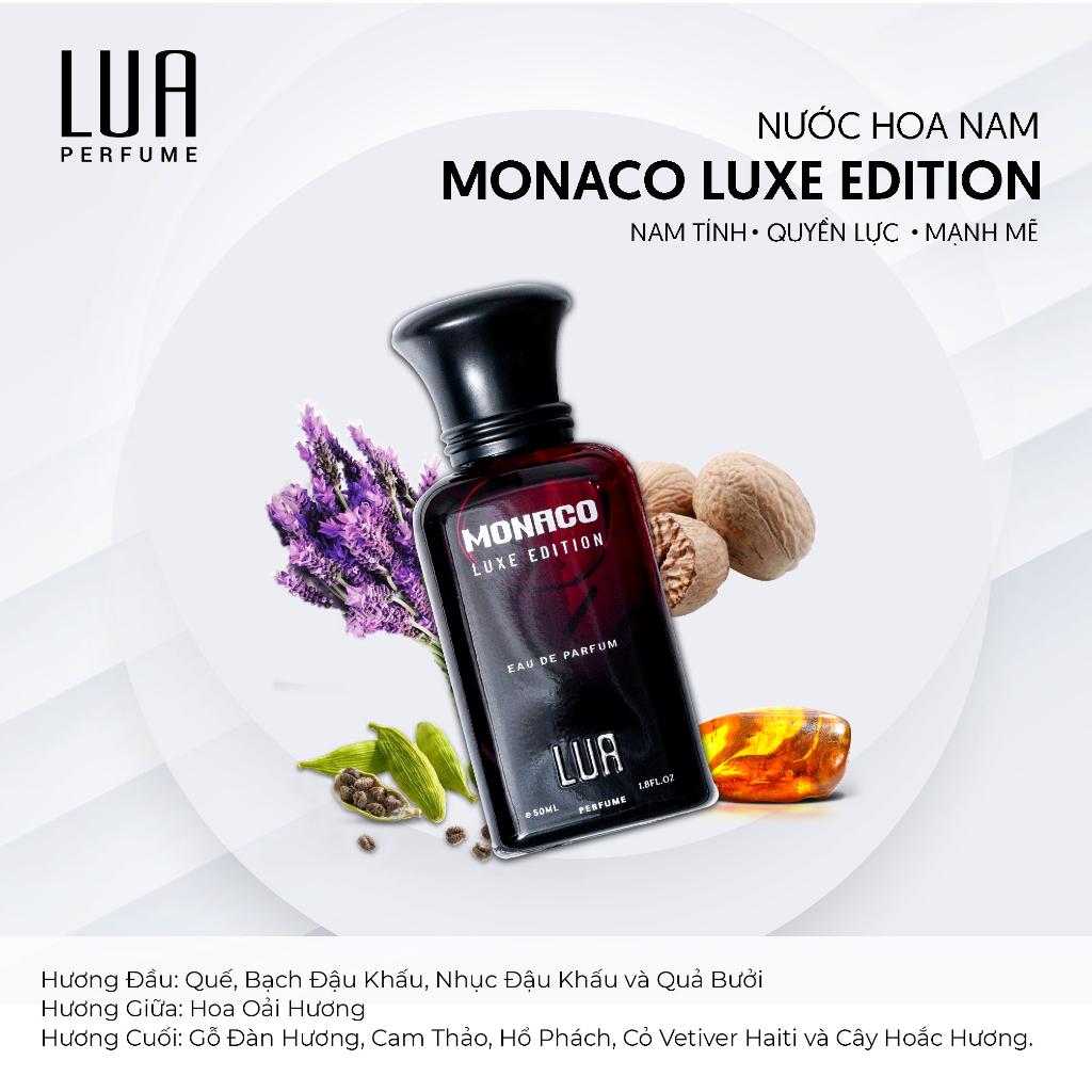 [Chính Hãng] Nước Hoa Nam Monaco Luxe Edition 50ml LUA Perfume