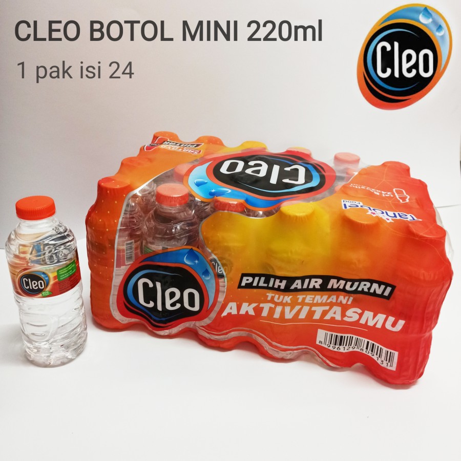 Cleo Botol Mini 220ml Isi 24botol Lazada Indonesia 7517