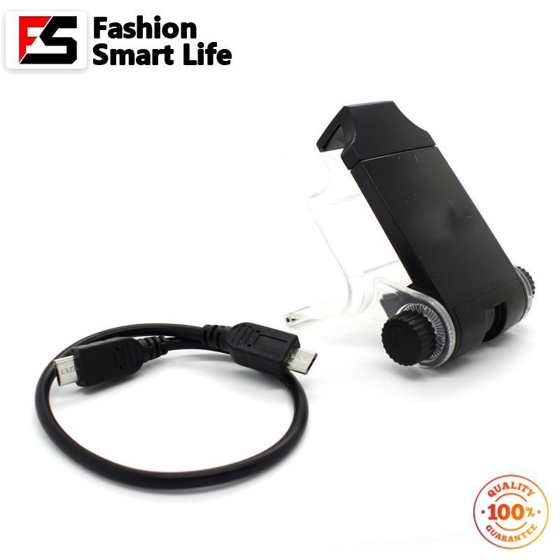 PS4 Slim Smart Handle Clip Cell Mobile Phone Clamp Holder with OTG Cable for 4 Controller Black