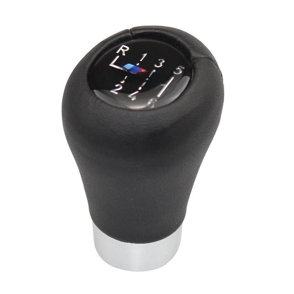 For 1Pc Car Gear Shift Knob Leather For BMW 1 3 5 6 Series E30 E36 E39 E46 E60 E81 E82 E87 E90 E53 E84 E83 5/6 Speed X1 X3 X5 M