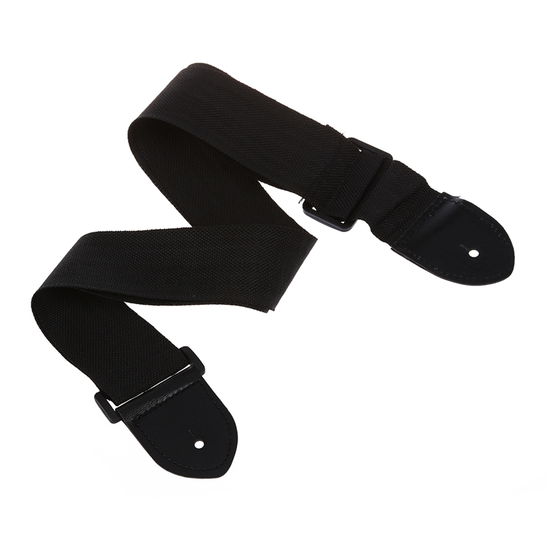 Adjustable Guitar Strap Band Acoustic Electric 132 x 6cm Black