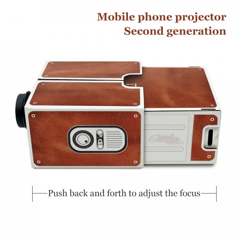XIAOMIMIJIA diy smartphone projector 2.0 second generation power-free installation small projector