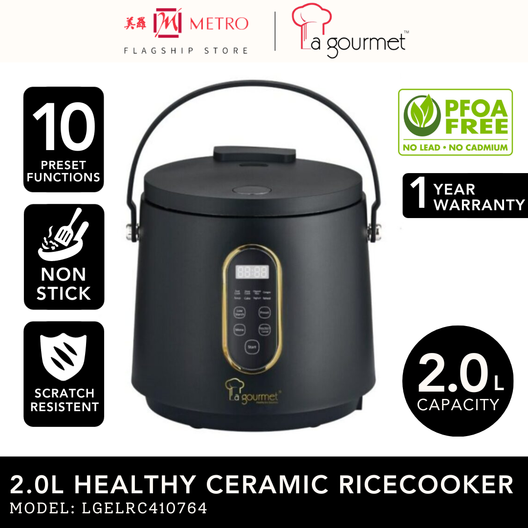 La Gourmet Healthy Low Starch Ceramic Rice Cooker