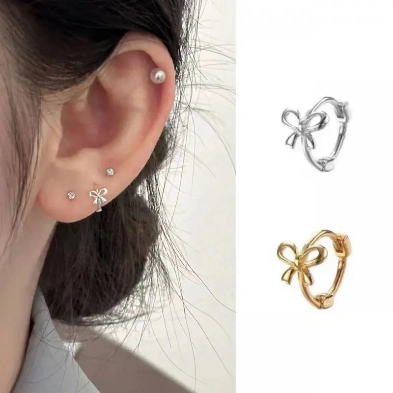 Chic%20Mini%20Bow%20Hoop%20Earrings%20Gold%20Silver%20Metal%20Girl%20Fashion%20Accessories%20-%20Image%202