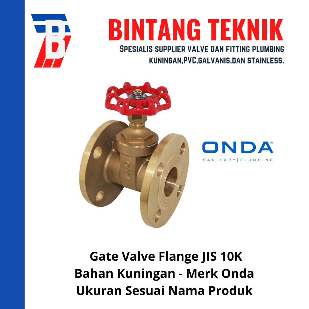 Gate Valve Flange 3" Kuningan Onda JIS 10K Lazada Indonesia