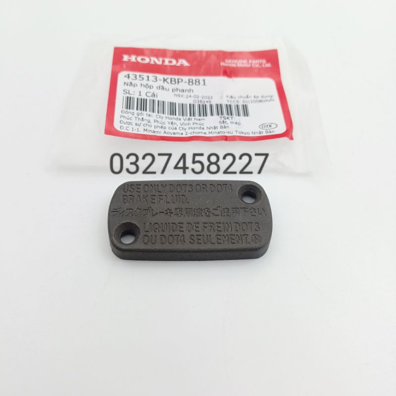 Nắp cùm bình dầu phanh, thắng xe wave rs, s110, rsx, future 125... bạc zin
