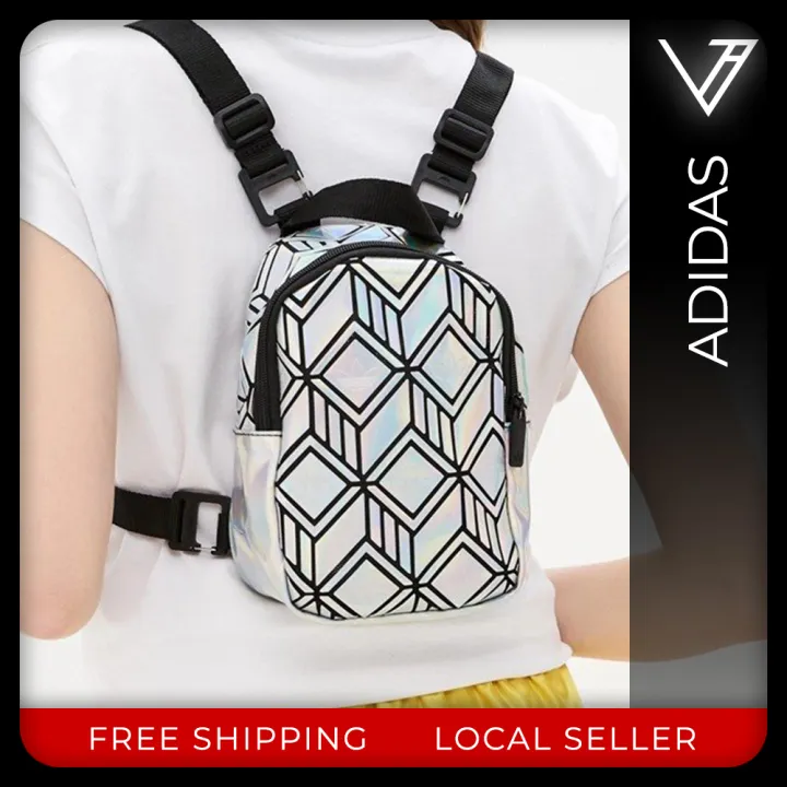 adidas backpack silver