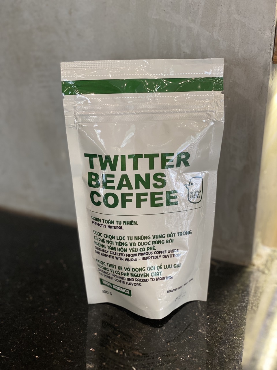 Cà Phê rang mộc 100% Arabica - Twitter Beans Coffee đóng gói 100gr