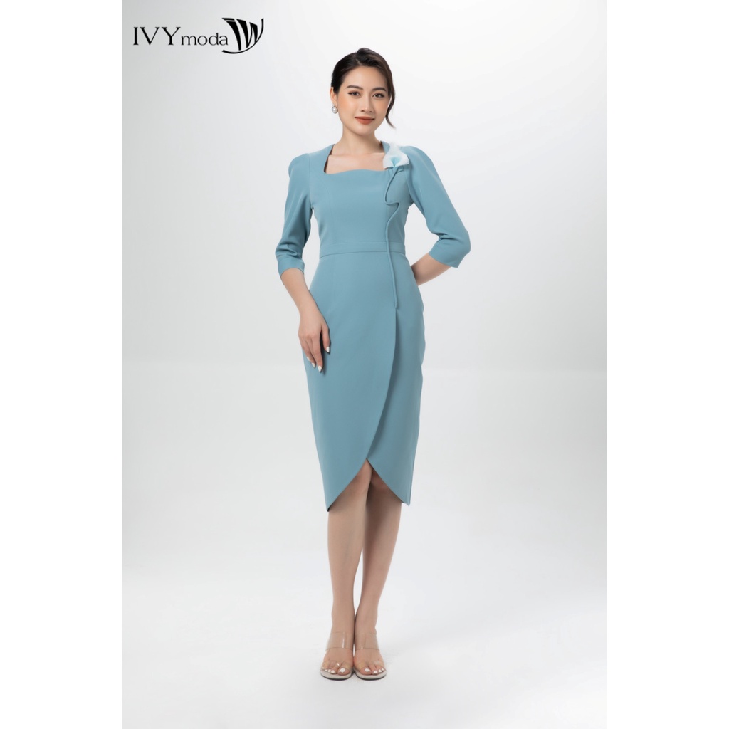 Đầm phối hoa tulip IVY moda MS 48T0111