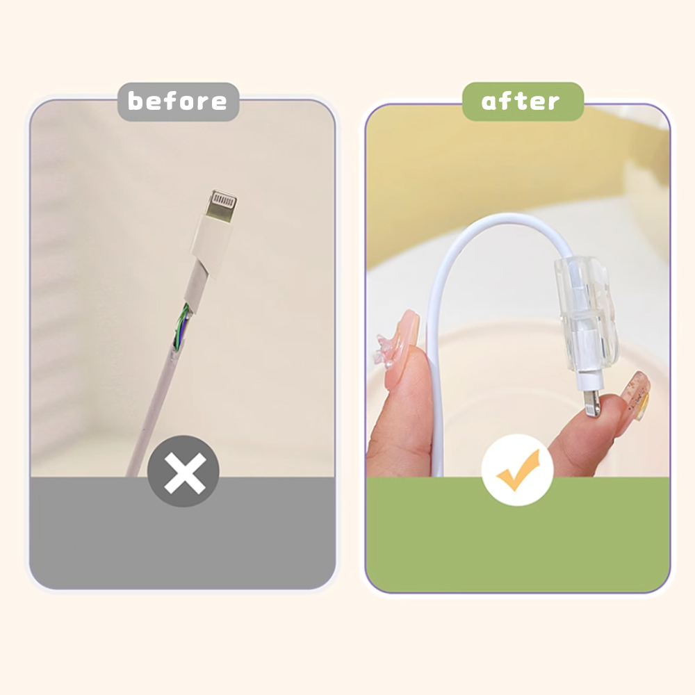 Charger Cover Protector Cord Protector For Charger for iPhone 18/20W Cable Winder Clip Data Cable Holder Ties Charging Data Protector Usb Charger Cord Management Cable Organizer