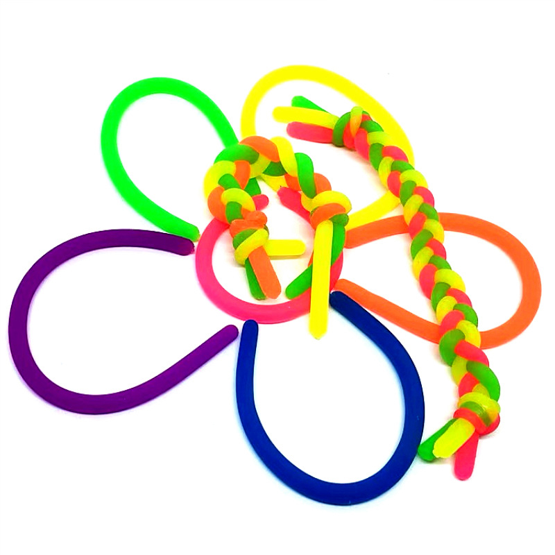 【Buy with eyes closed】1/ 5Pcs/Set Soft Rubber Noodle Elastic Rope Toys ...