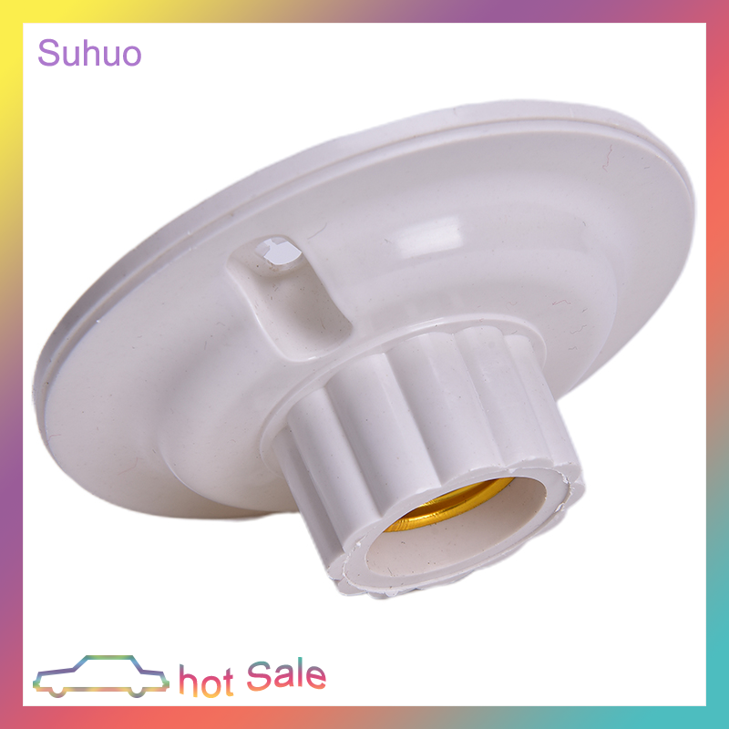 Suhuo E27 LED Light Bulb Holder Round Socket E27 Base Hanging Lamp Socket Screw Base
