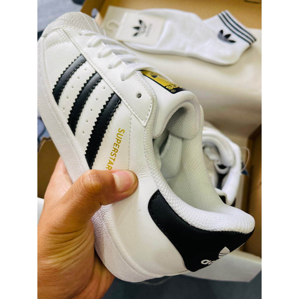 Giày Super Star White Black (Trắng/Đen) Cao Cấp