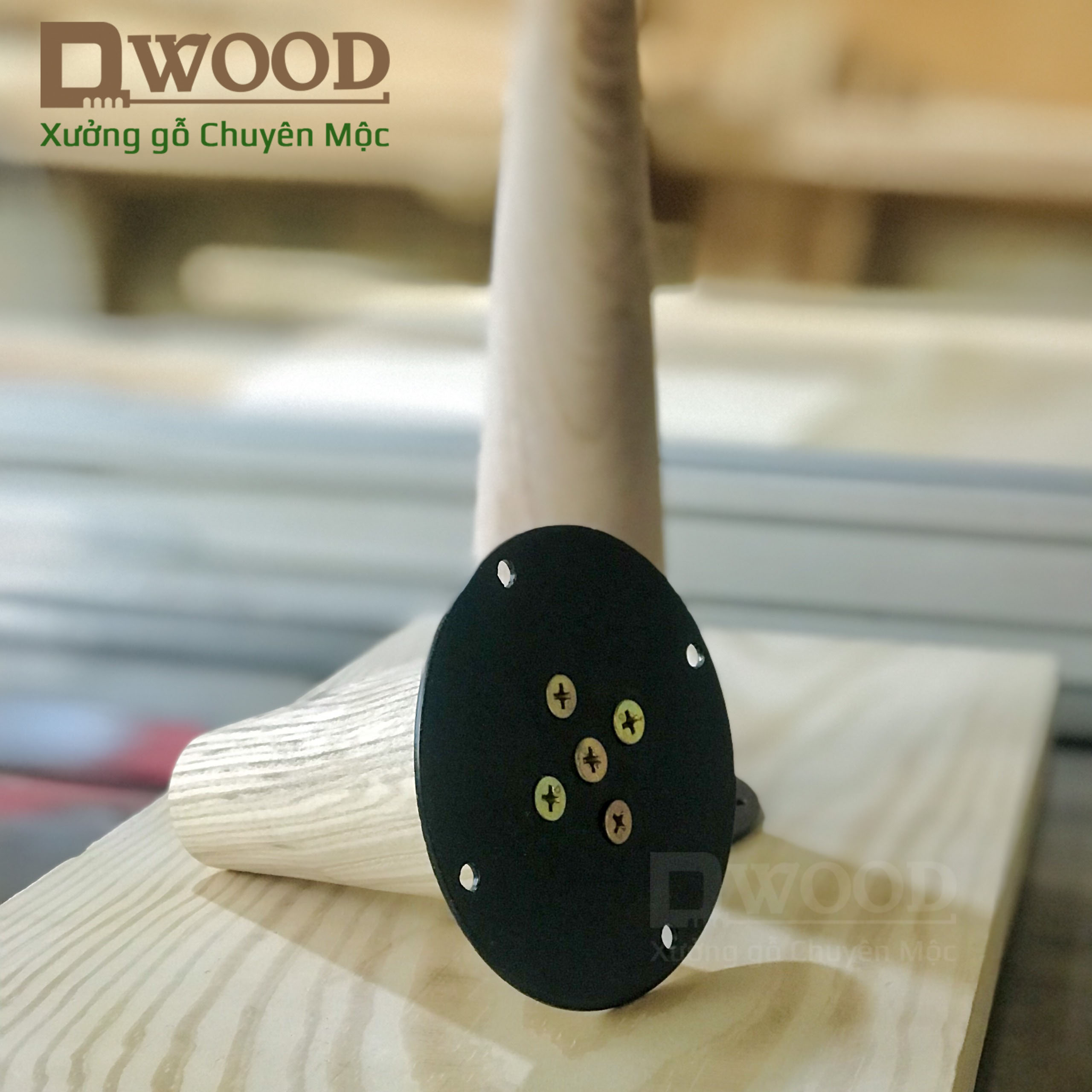 Chân gỗ lùn Dwood gỗ ash cao 10cm thumbnail
