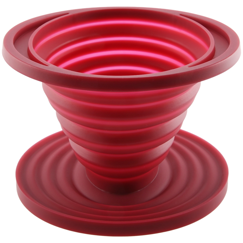 Collapsible Camp Pour over Coffee Dripper for Camp, Reusable Silicone Coffee Filter Holder for Home Kitchen
