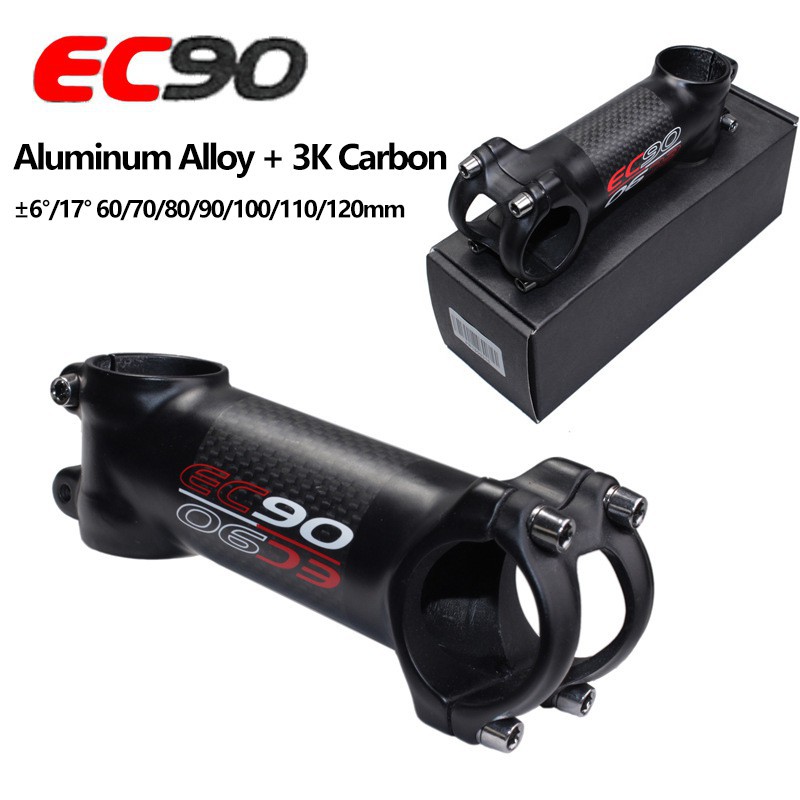 EC90 Full Carbon Fiber Bicycle Stem MTB Road Bike Stand 6/17° Stems 31.8/ 28.6mm
