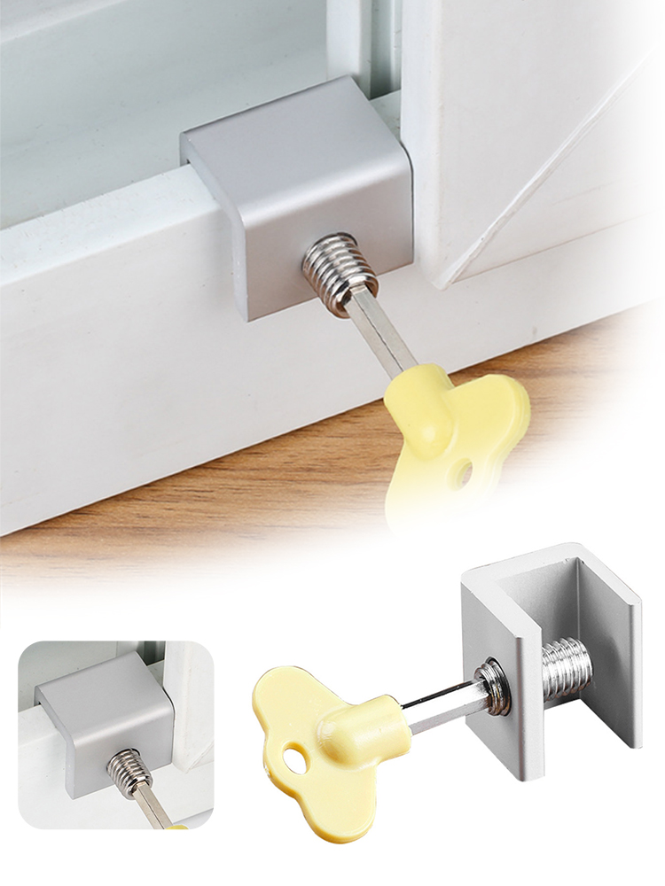 diymore Window Locks Keyed Security Window Locks Window Security Locks Adjustable Security Locks for Children's Homes, Bedrooms and Offices