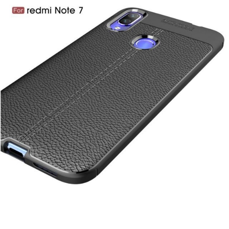 Ốp lưng Xiaomi Redmi Note 7/ Note 7 Pro vân da đen auto forcus siêu bền chống trơn trượt