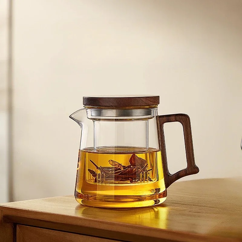 【Deal of the day】 Glass Teapot A Household Hightemperature Resistant Single Pot Filter Tea Making Tool