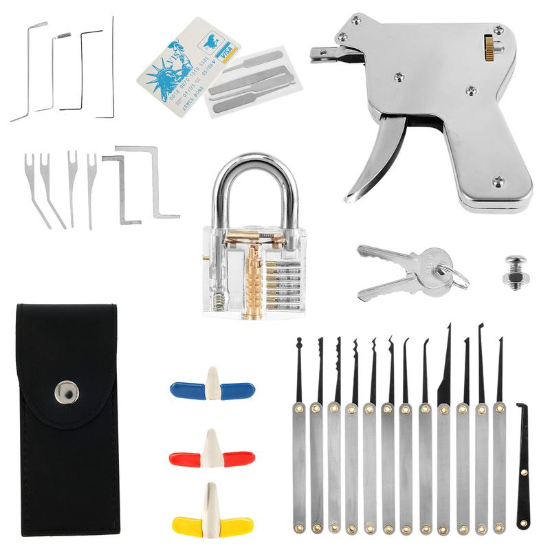 Practice Lock Set Visible Cutaway Transparent Keyed Padlock Training
