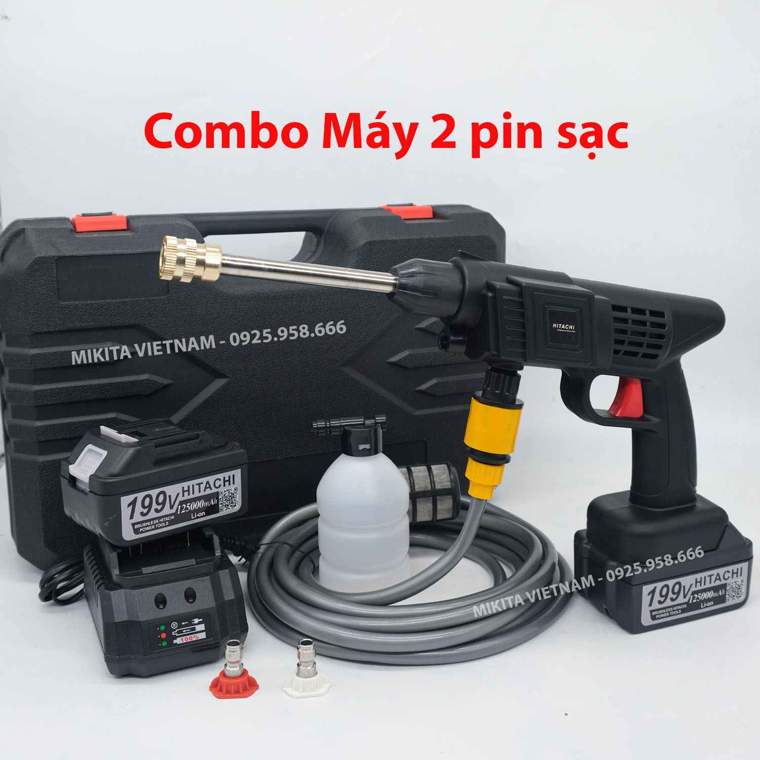 Máy rửa xe PIN Hitachi - Mới nhất 2022