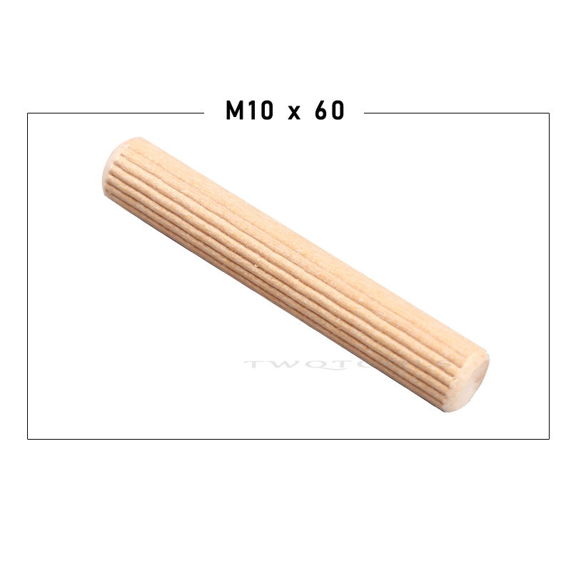 50PCS M6/8/10mm Hardwood Woodworking Dowels Fluted Wood Dowel Pins