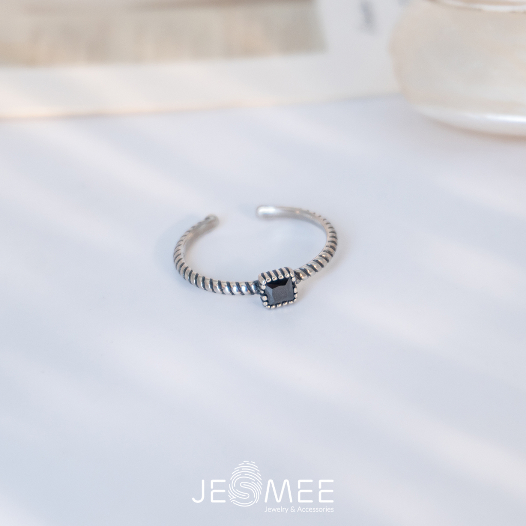 - nhẫn bạc 925 jesmee nhẫn nữ đính đá thiết kế freesize - r3614