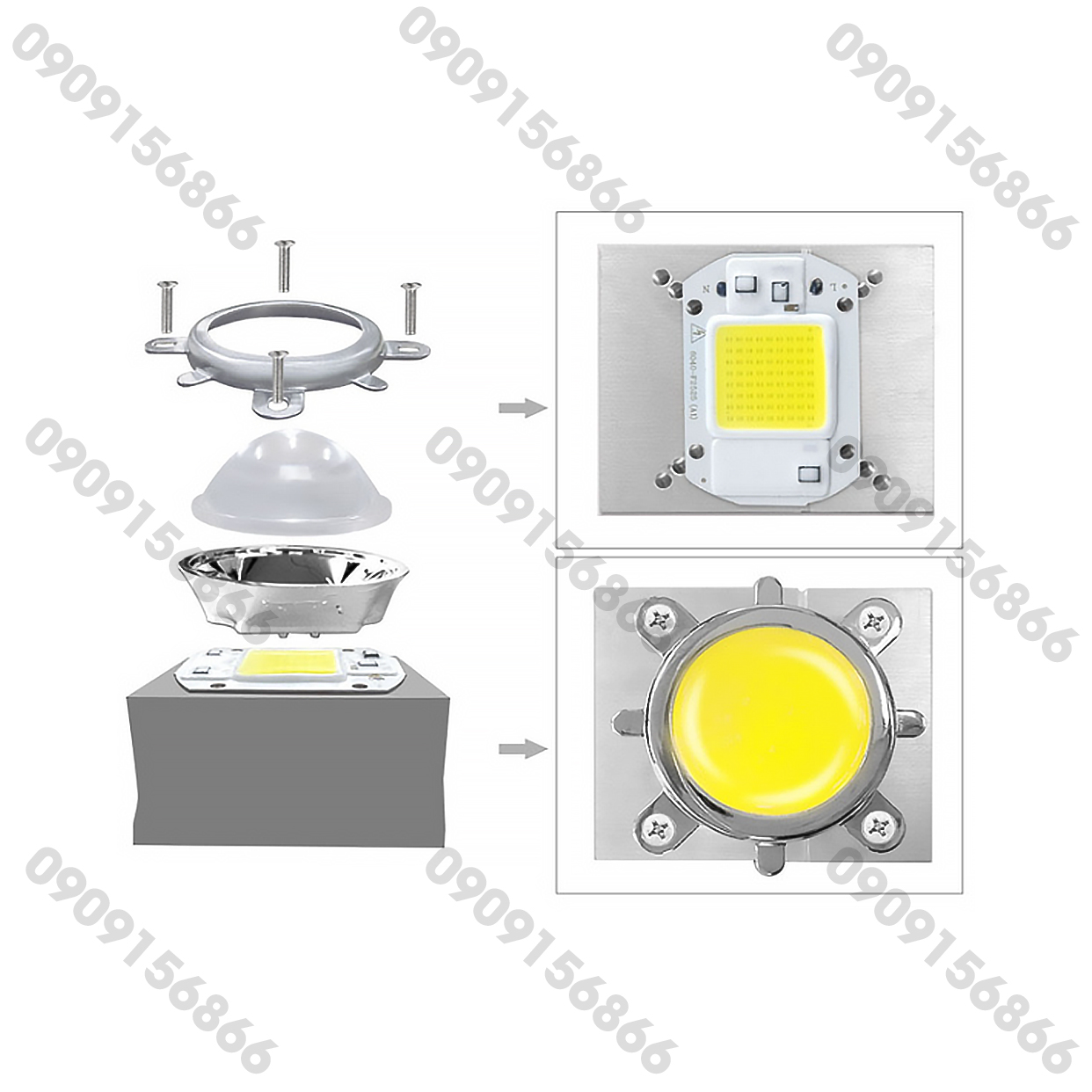 Chóa đèn led 60 độ 120 độ