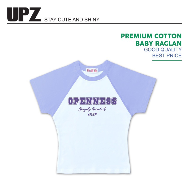 UPZ Áo Thun Nữ Cotton Raglan Form Ôm Body Co Dãn (2 Màu)