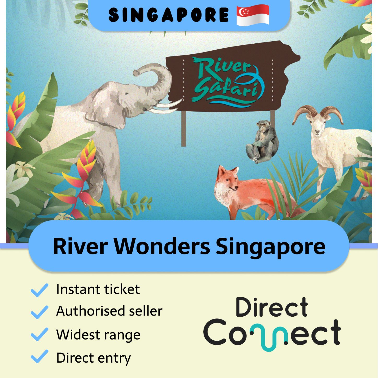 River Wonders Safari Singapore Outdoor Nature Animals Wildlife Attractions  Tickets Vouchers Travel Discount Deal Sale | Lazada Singapore