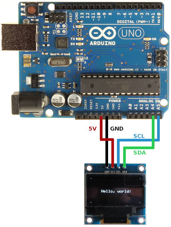 Arduino OLED lcd Module 0.96 Inch 128x64 I2C SSD 1306 LCD Screen. 