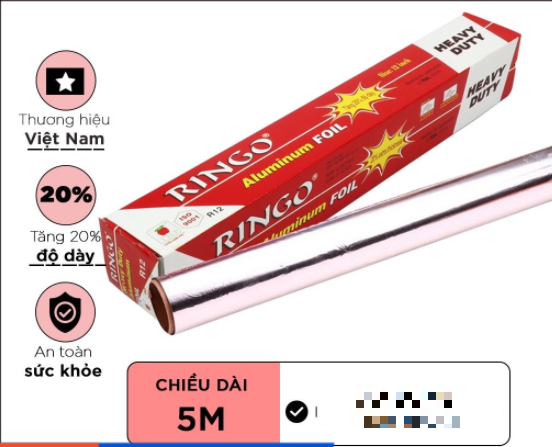 Giấy Bạc Nướng Thực Phẩm 5m x 30cm