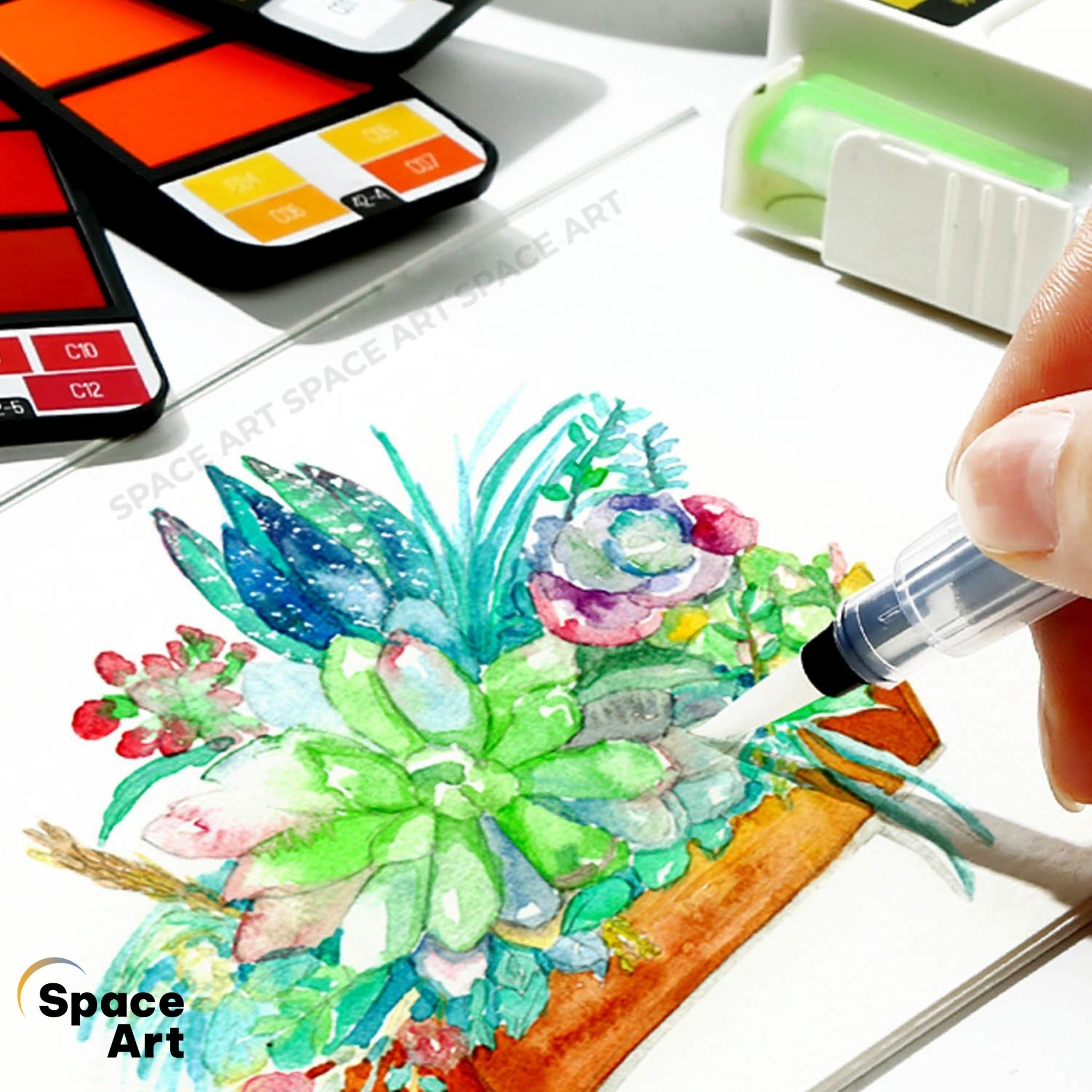 [Space Art Store][Chính hãng] Cọ nước water brush Mont Marte  vẽ màu nước (cây lẻ)
