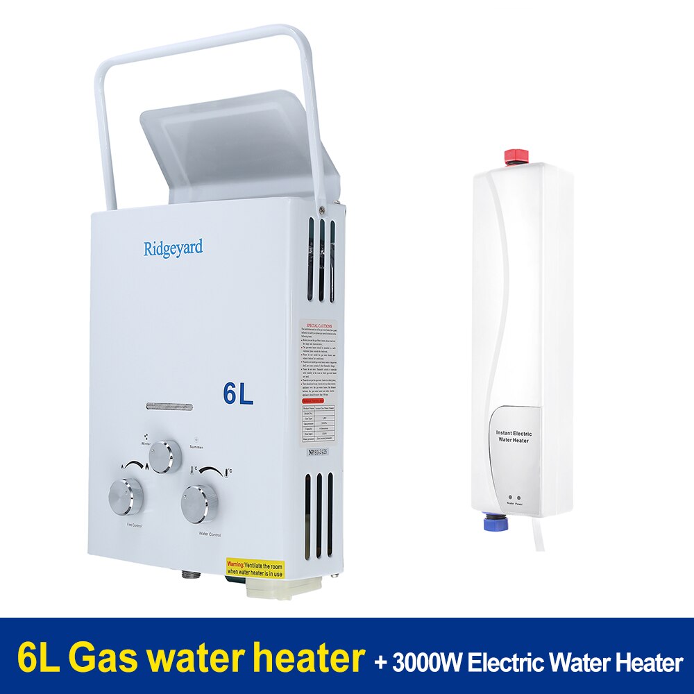 Yonntech 6L Propane Gas LPG Tankless Instant Hot Water Heater Boiler with  Shower Head ISO Approved + 3000W heater Shionize | Lazada