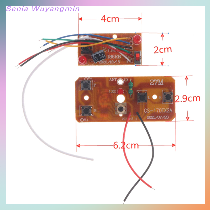 Senia 4CH RC điều khiển từ xa 27MHz mạch PCB Transmitter Receiver Board đài phát thanh hệ thống cho RC xe