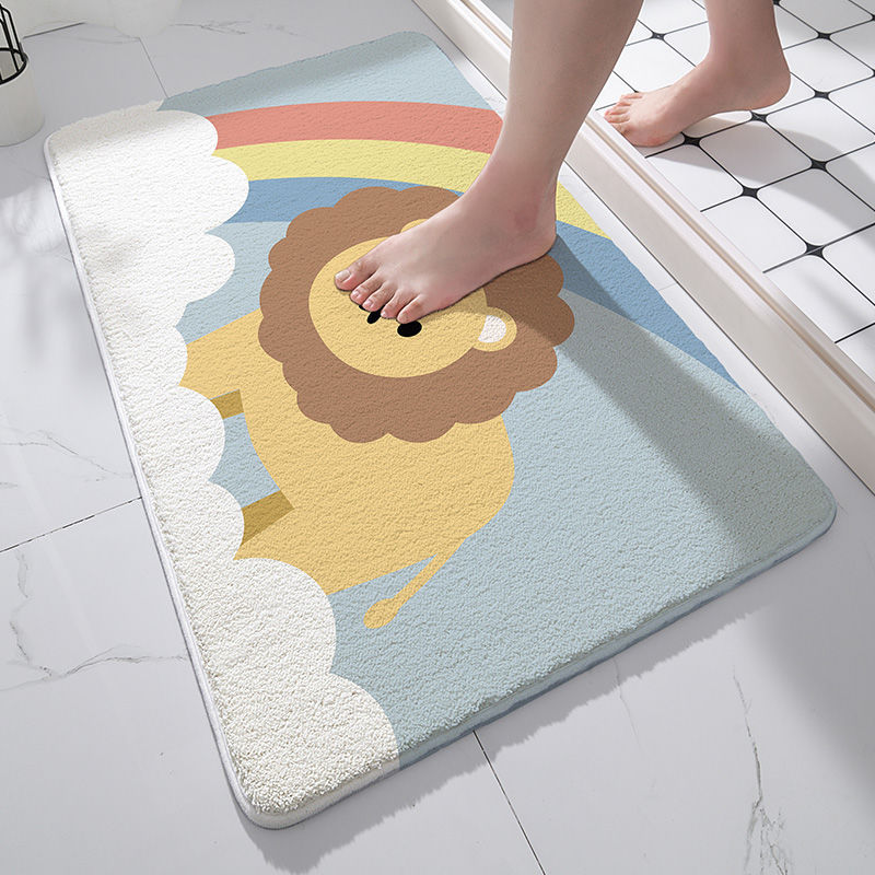 Household bathroom floor mat Bathroom absorbent non-slip mat Home entrance mat Bedroom toilet door mat carpet