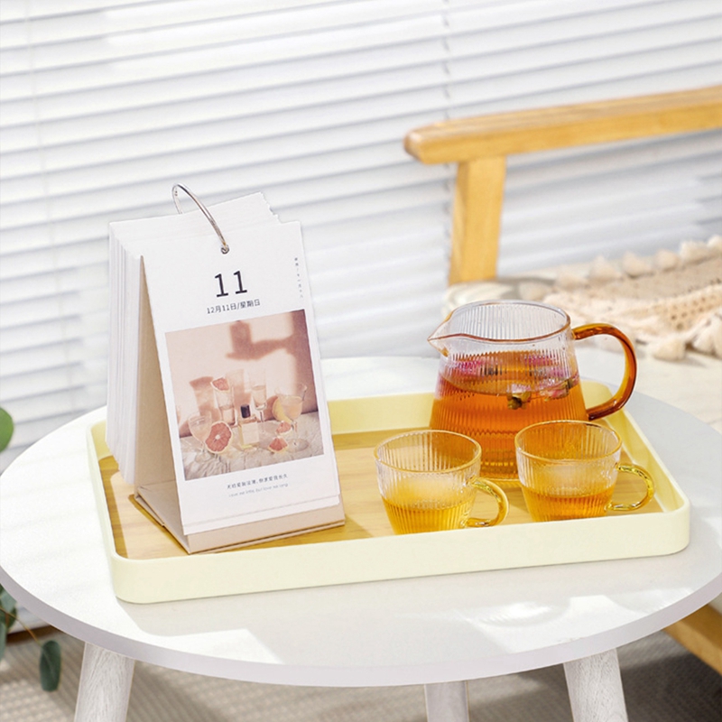 Nhật bản-phong cách trà Khay phục vụ ăn sáng chiếc đĩa trái cây lưu trữ Pallet đĩa nhựa khay hình chữ nhật