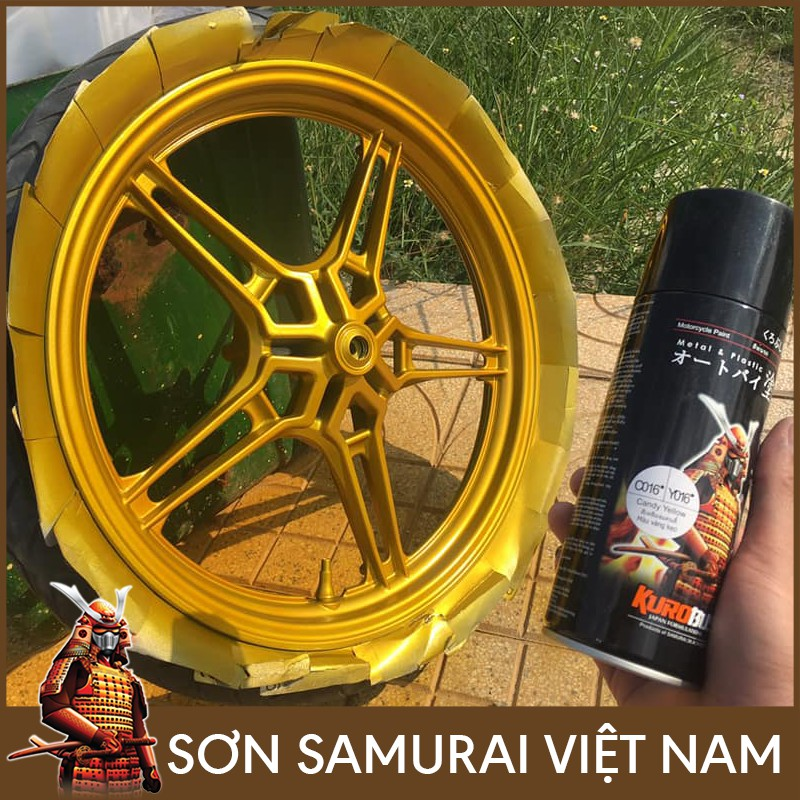 Gói combo sơn Samurai màu vàng candy Y016
