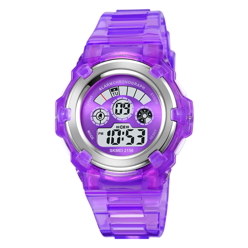 SKMEI Colorful Back Light Display Digital Countdown Sport Kids Watch Waterproof Children Wristwatches Alarm Clock For Boys Girls