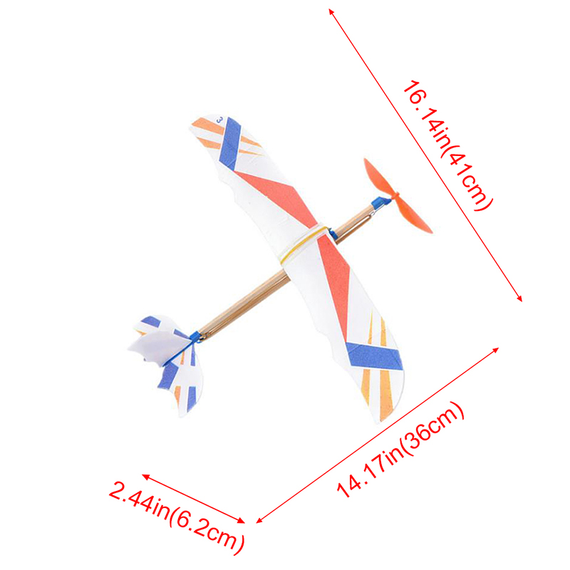 Rubber Band Elastic Powered Aircraft Glider Flying Plane Airplane DIY Kids Toy YUEYING. 